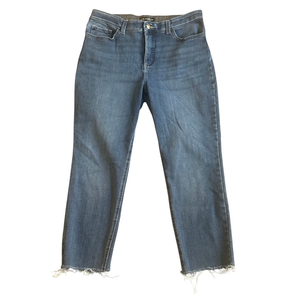 Lee Stretch Slim Fit Straight Leg Mid Rise Jeans Size 12M 24" Inseam
